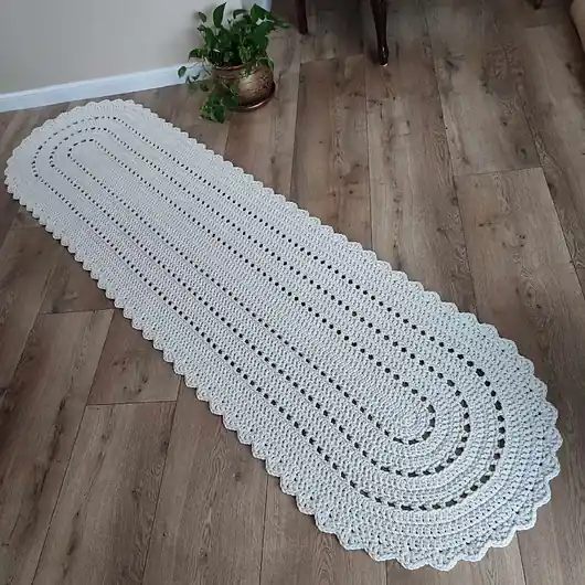 Bestseller Dywan owalny ze sznurka bawełnianego 70cmx250cm