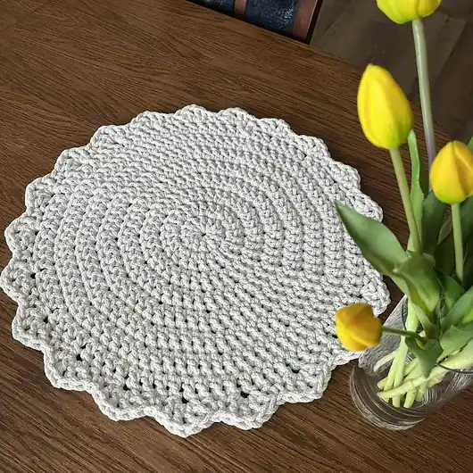 Dostępne od ręki Podkładka ze sznurka na stolik kawowy 50cm
