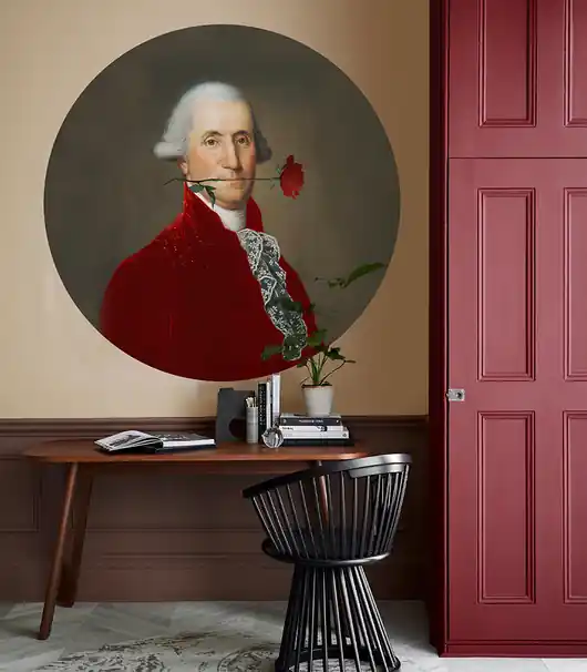 Dots Rose Lover Red - samoprzylepna tapeta w kształcie koła Dodaj do koszyka