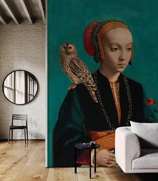 Dostępne od ręki Tapeta Owl lady