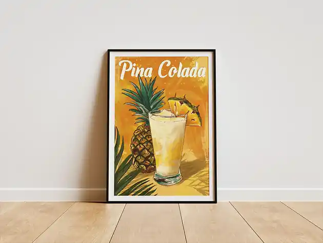 Plakat - Pina Colada Bezpieczne zakupy