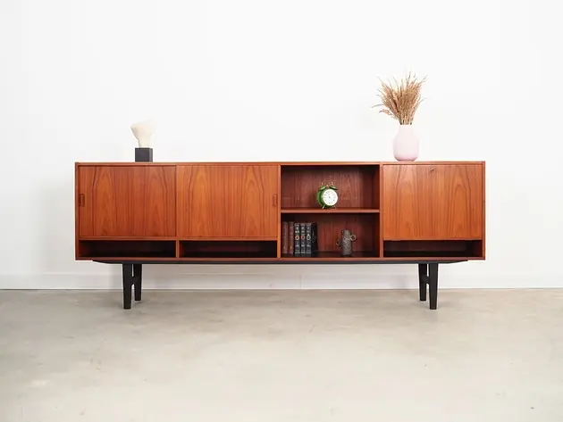 Sideboard tekowy, duński design, lata 70, produkcja Dania Ekspresowa dostawa