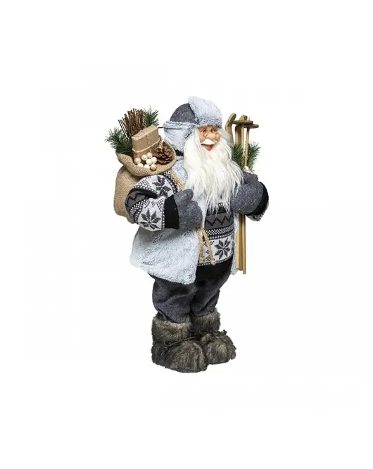 Oferta limitowana Święty Mikołaj Figurka z Nartami Sci 45 cm