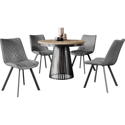 Oferta limitowana Komplet mebli stół LAMELIO 4 krzesła LUXI