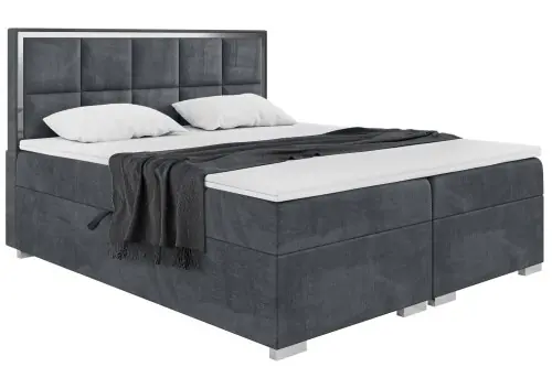 Łóżko boxspring ze srebrną ramą DANI Dodaj do koszyka