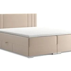Super okazja Łóżko do sypialni typu boxspring DRISS z zagłówkiem