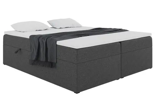 Łóżko typu boxspring LIONEL bez zagłówka z pojemnikiem Obniżka ceny