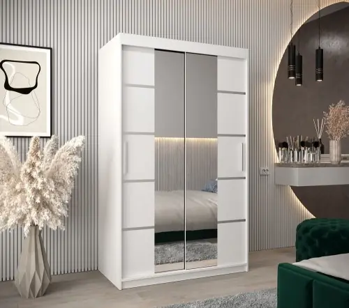 Dostępne od ręki Szafa do pokoju z lustrem 120 cm VERANO