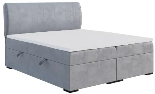 Tylko dziś Łóżko boxspring z zaokrąglonym zagłówkiem SANDO