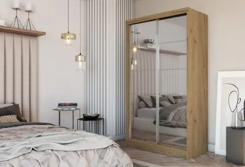 Szafa dwudrzwiowa z lustrem FLURIA 160 cm Sprawdź teraz