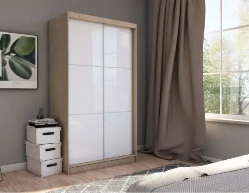 Szafa przesuwna ze szkłem Lacobel VIVIO 150 cm Bezpieczne zakupy