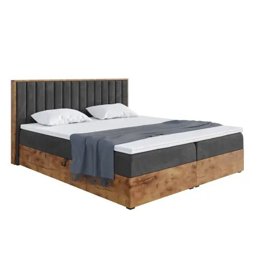 Okazja Łóżko kontynentalne w stylu loft WOODIN 4