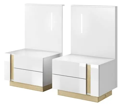 Zestaw stolików szafek nocnych z szufladami ARNO 60 cm Zniżka