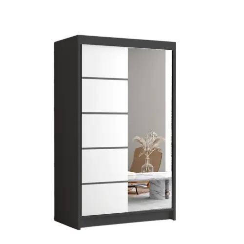 Szybka wysyłka Szafa do garderoby 120 cm z lustrem FIDO III