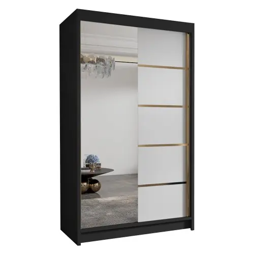 Szafa do garderoby z lustrem 100 cm WIGO III Szybka wysyłka