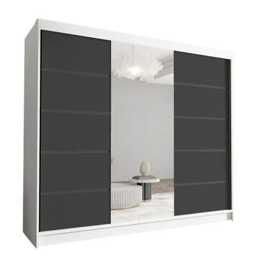 Szafa garderoba z lustrem 250 cm DIAVO VI Wyjątkowa oferta