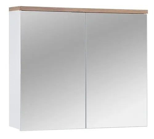 Darmowy zwrot Szafka wisząca z lustrem 80 cm BALI WHITE 841