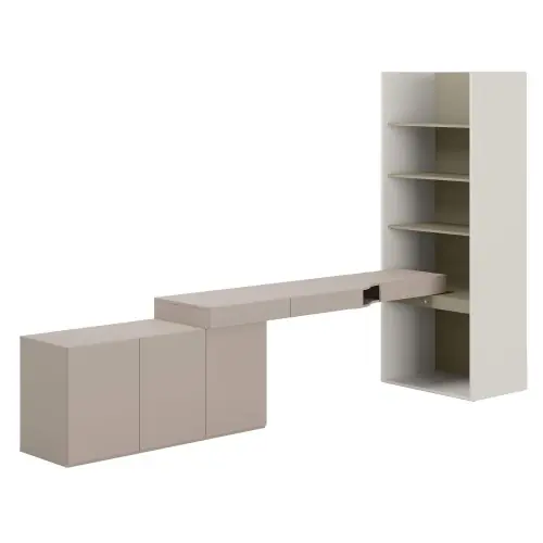Tylko do końca tygodnia Komplet mebli biurko komoda regał eukaliptus WOOW SET-08L