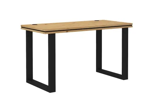 Rabat Biurko do gabinetu loft MALTI 160 pogrubiony blat