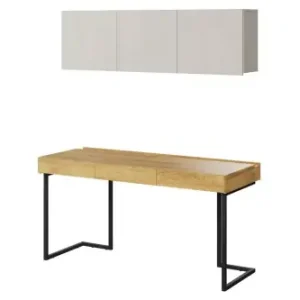 Hit cenowy Biurko na metalowych nóżkach 150 cm z szafką wiszącą TEEN FLEX 10A