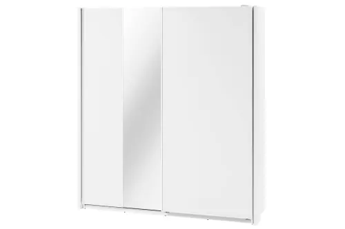Szybka wysyłka Szafa dwudrzwiowa biała 210 cm MAXI MX-04 listą LED MX-08