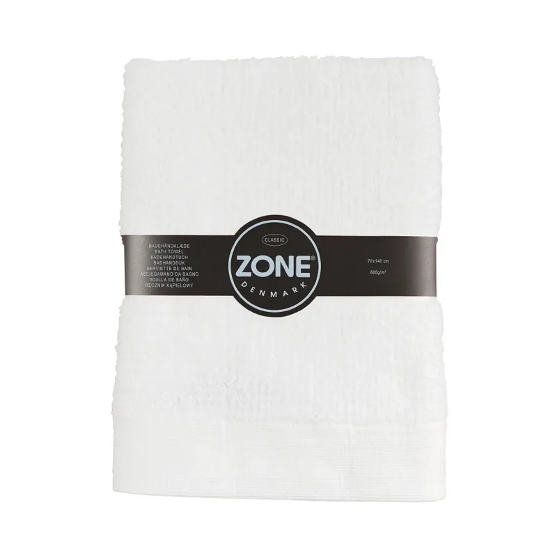 Nowy Biały ręcznik kąpielowy 70x140 cm Classic – Zone Bonami