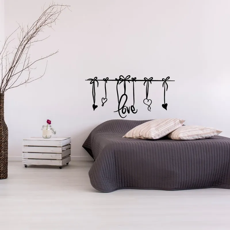 Biała naklejka Fanastick Love Headboard Bonami Nowość