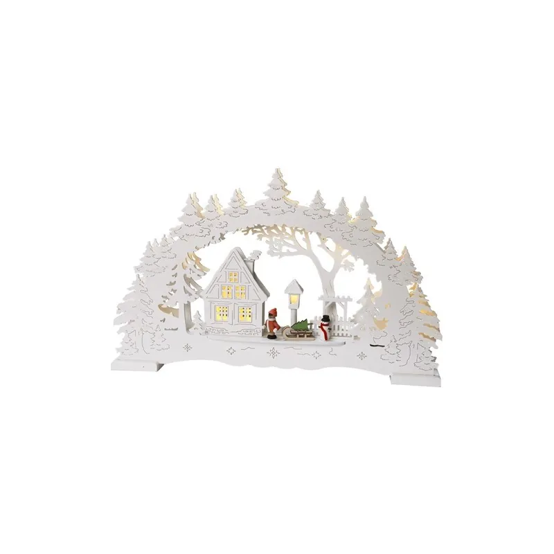 Oferta Biała dekoracja świetlna LED Star Trading Ulm, wys. 27 cm Bonami