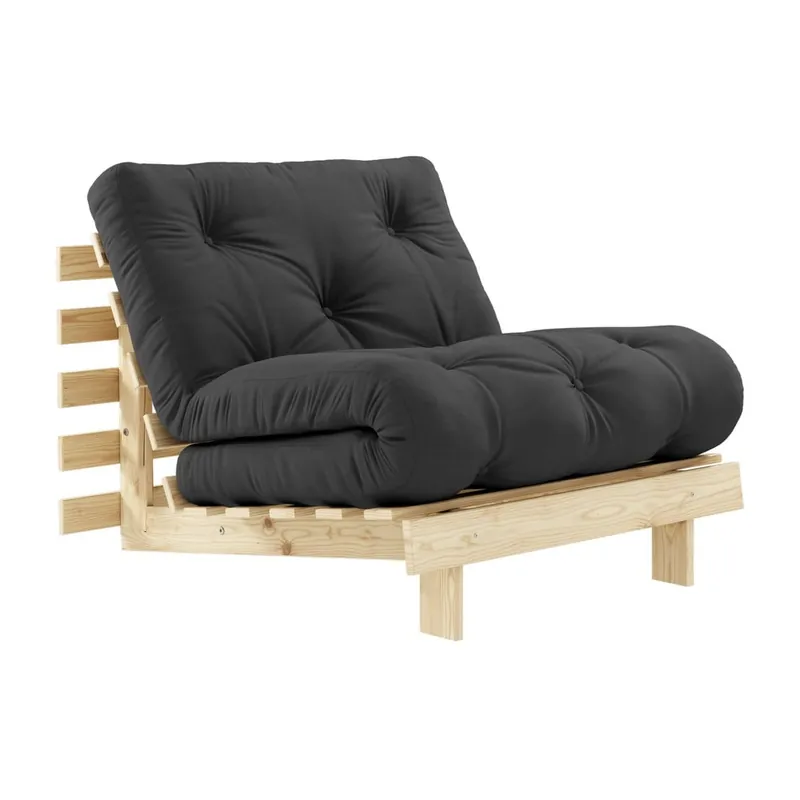 Fotel rozkładany Karup Design Roots Raw/Dark Grey Bonami Zamów dziś