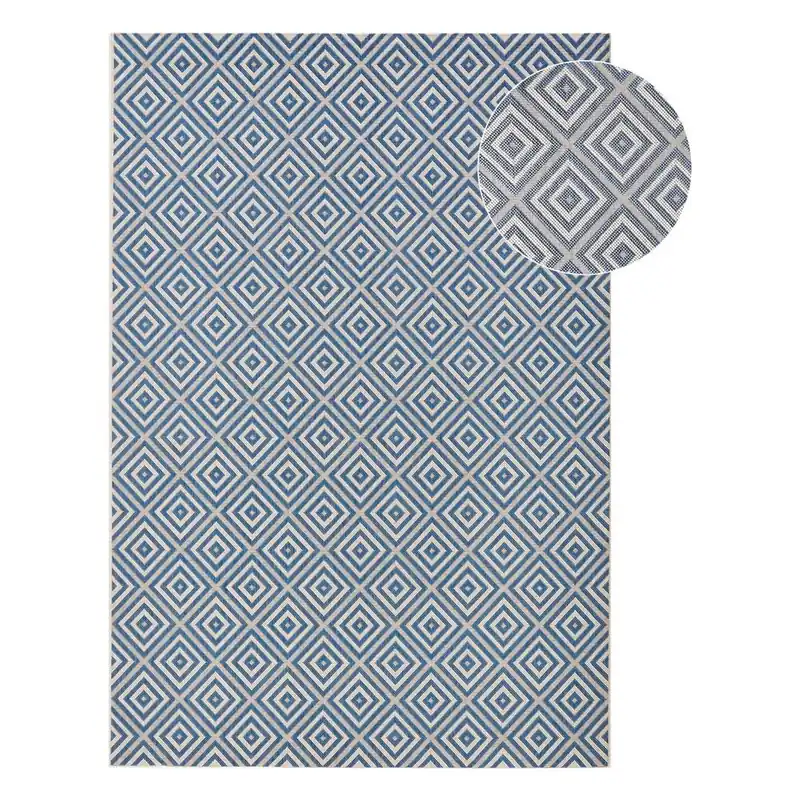 Niebieski dywan odpowiedni na zewnątrz NORTHRUGS Karo, 160x230 cm Bonami Zniżka