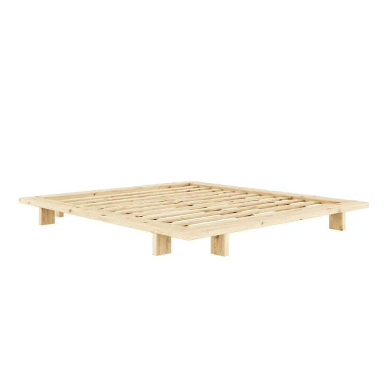 Taniej Łóżko dwuosobowe z drewna sosnowego ze stelażem 160x200 cm Japan – Karup Design Bonami