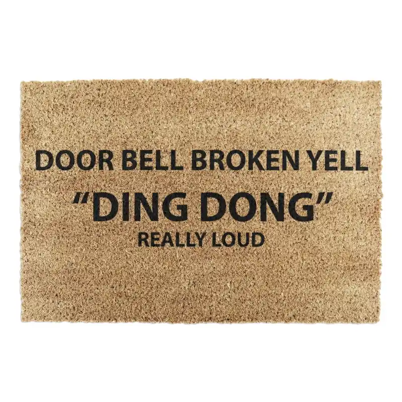 Wycieraczka z włókna kokosowego 40x60 cm Yell Ding Dong – Artsy Doormats Bonami Dostępne od ręki