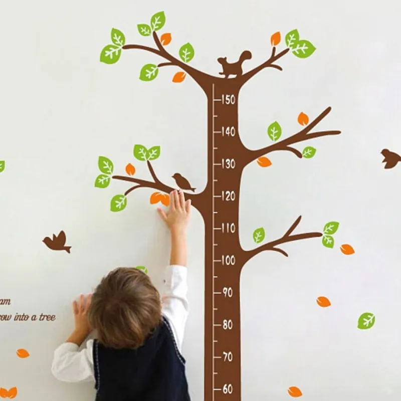 Łatwy zwrot Naklejka dziecięca do mierzenia wzrostu na drzwi/na ścianę 60x190 cm Dreaming Tree – Ambiance Bonami