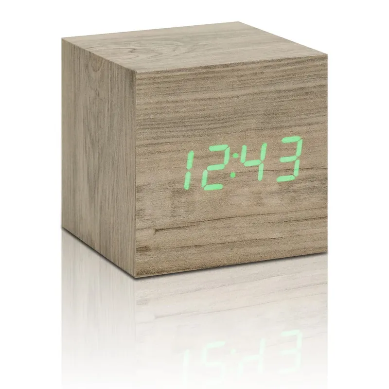 Budzik cyfrowy Wooden Cube Click – Gingko Bonami Promocja