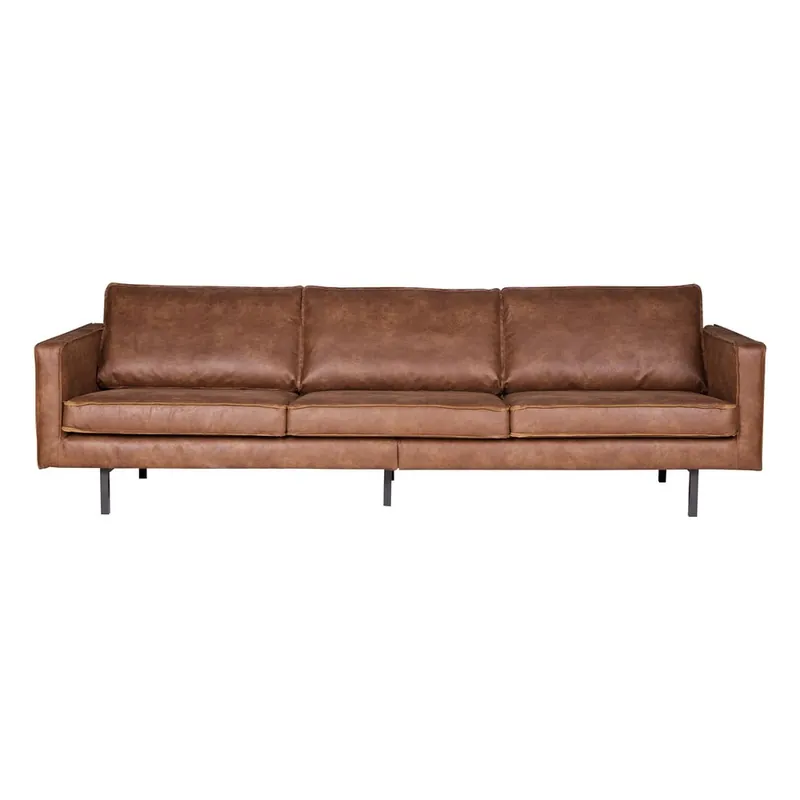 Promocja Brązowa sofa z imitacji skóry 277 cm Rodeo – WOOOD Bonami