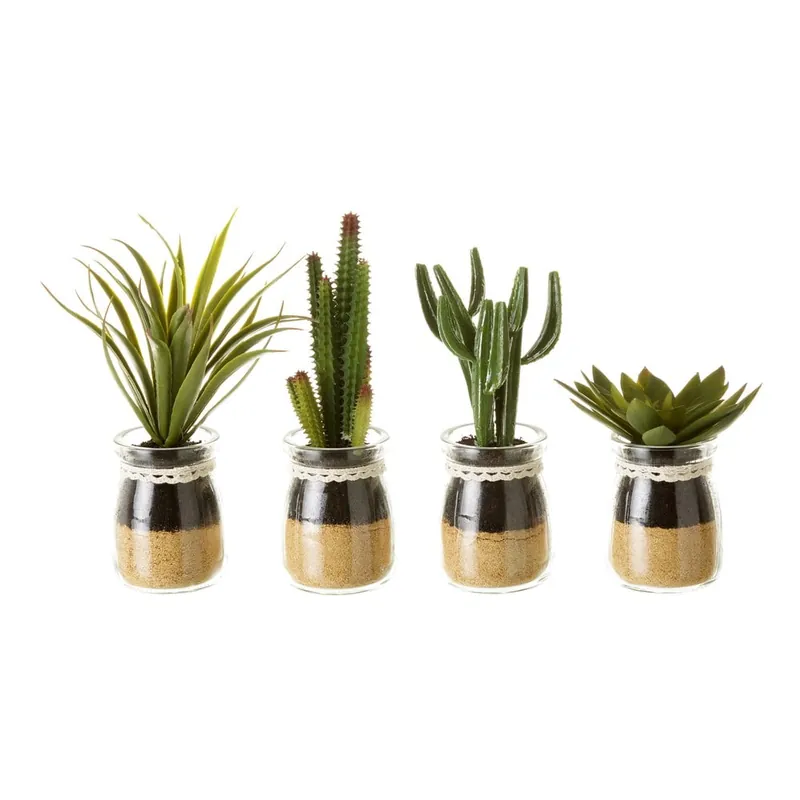 Sztuczne rośliny zestaw 4 szt. (wysokość 18 cm) Cactus – Casa Selección Bonami Do wyczerpania zapasów