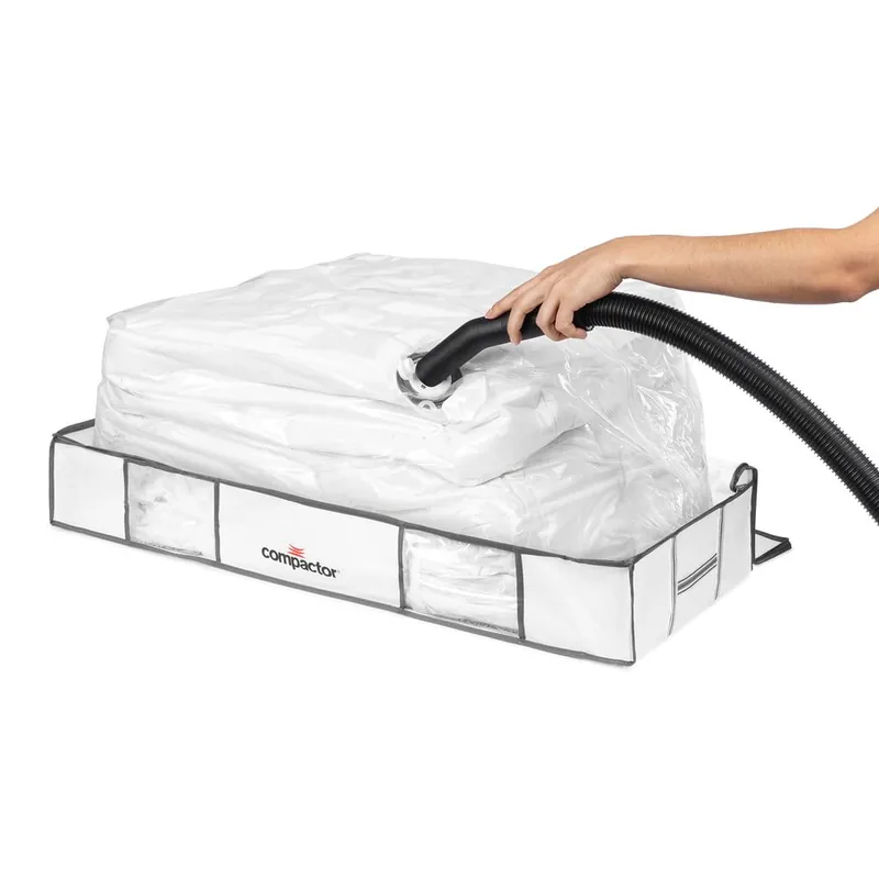 Tekstylny/plastikowy pojemnik pod łóżko próżniowy 105x45x15,5 cm Life – Compactor Bonami Szybka wysyłka