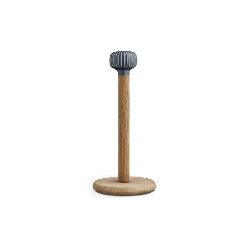 Dębowy stojak na ręczniki papierowe z antracytowym porcelanowym detalem Kähler Design Hammershoi Bonami Oferta limitowana