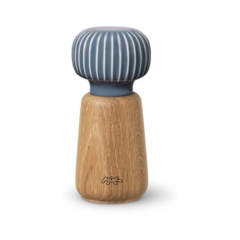 Młynek do przypraw z drewna dębowego z antracytowym porcelanowym detalem Kähler Design Hammershoi, wys. 13 cm Bonami Zniżka