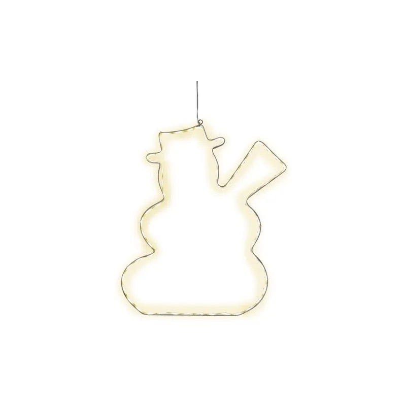 Darmowy zwrot Wisząca dekoracja świetlna LED Star Trading Lumiwall Snowman, wys. 50 cm Bonami