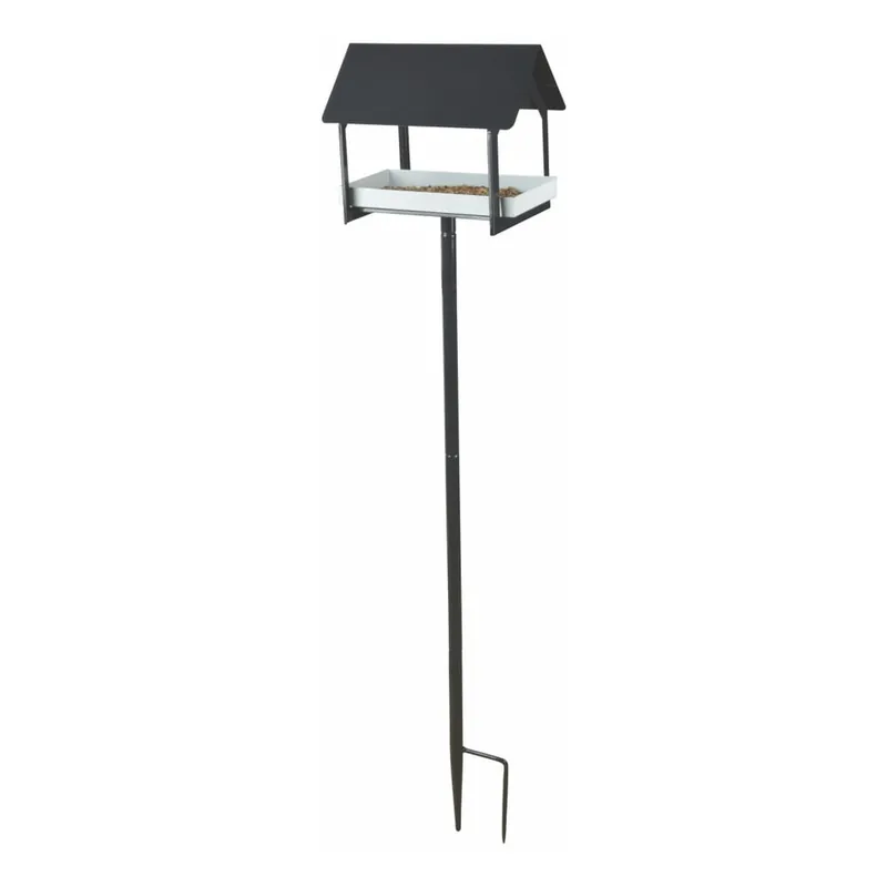 Antracytowa metalowa budka dla ptaków ze szpikulcem Esschert Design, wys. 126 cm Bonami Okazja