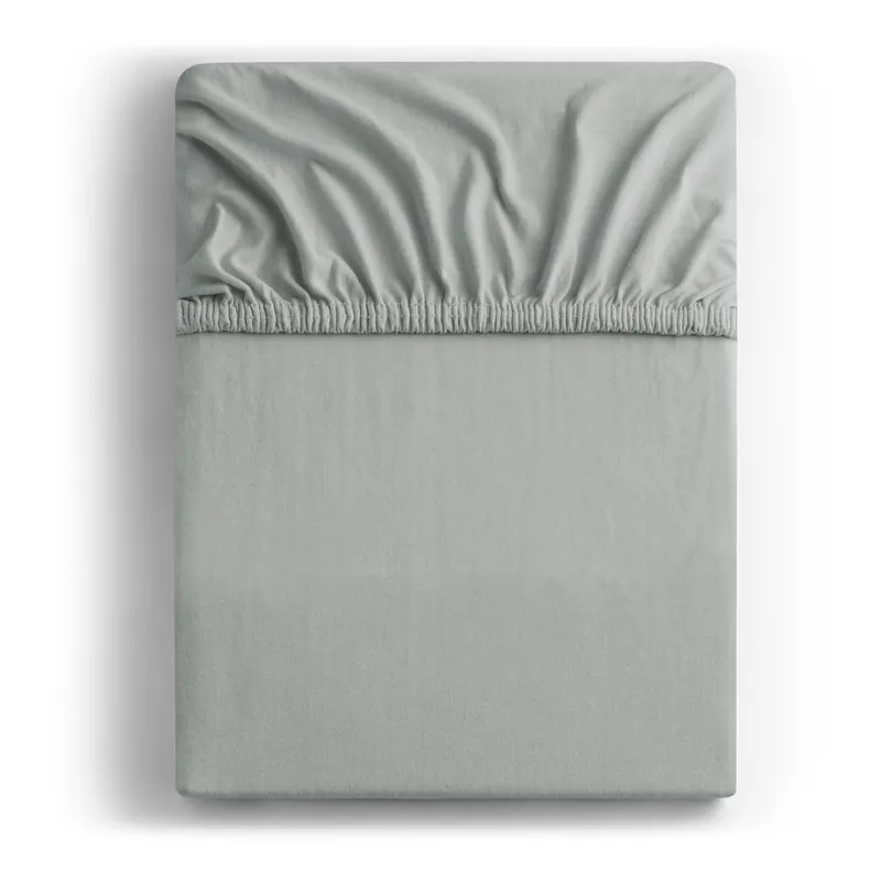 Bestseller Jasnoszare dżersejowe prześcieradło z gumką 160x200 cm Amber – Restilo Bonami