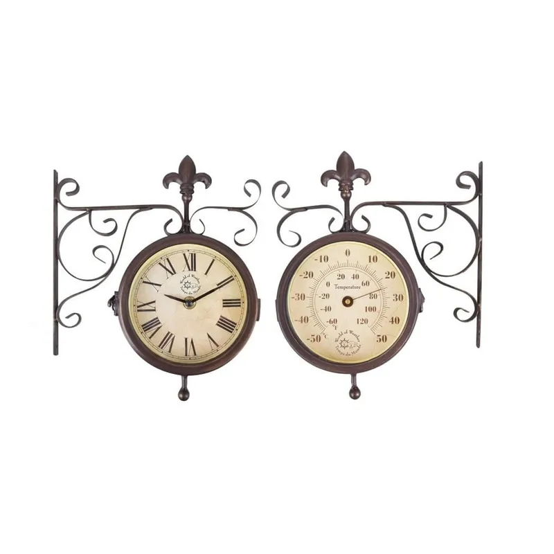 Zegar ścienny z termometrem Esschert Design Rustic Bonami Okazja