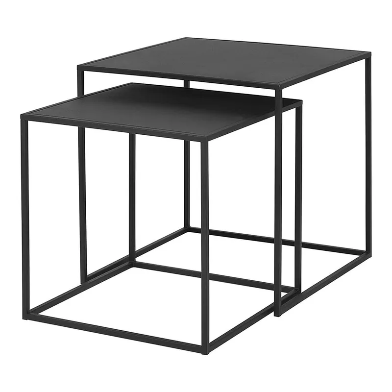 Czarne metalowe stoliki zestaw 2 szt. 40x40 cm Fera – Blomus Bonami Taniej
