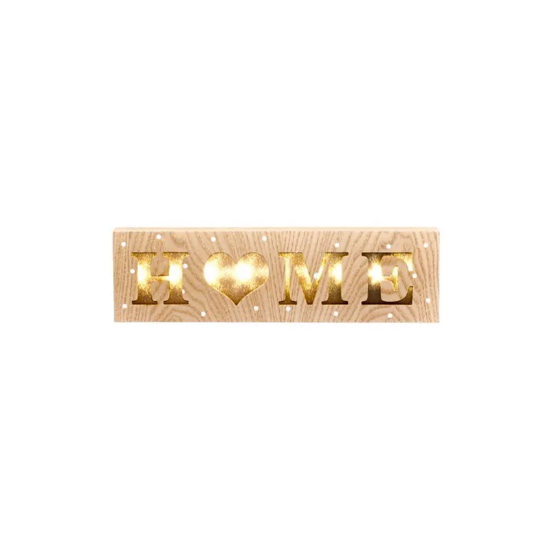 Wyjątkowa oferta Drewniana świetlna dekoracja wisząca Dakls Sweet Home Bonami