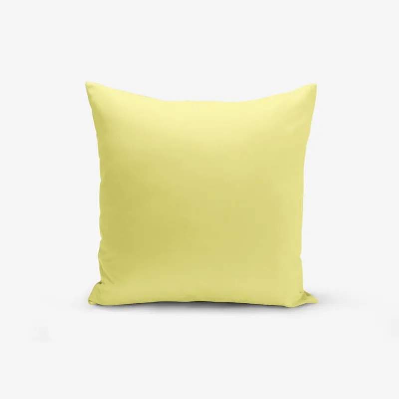 Tani Żółta poszewka na poduszkę z domieszką bawełny Minimalist Cushion Covers , 45x45 cm Bonami