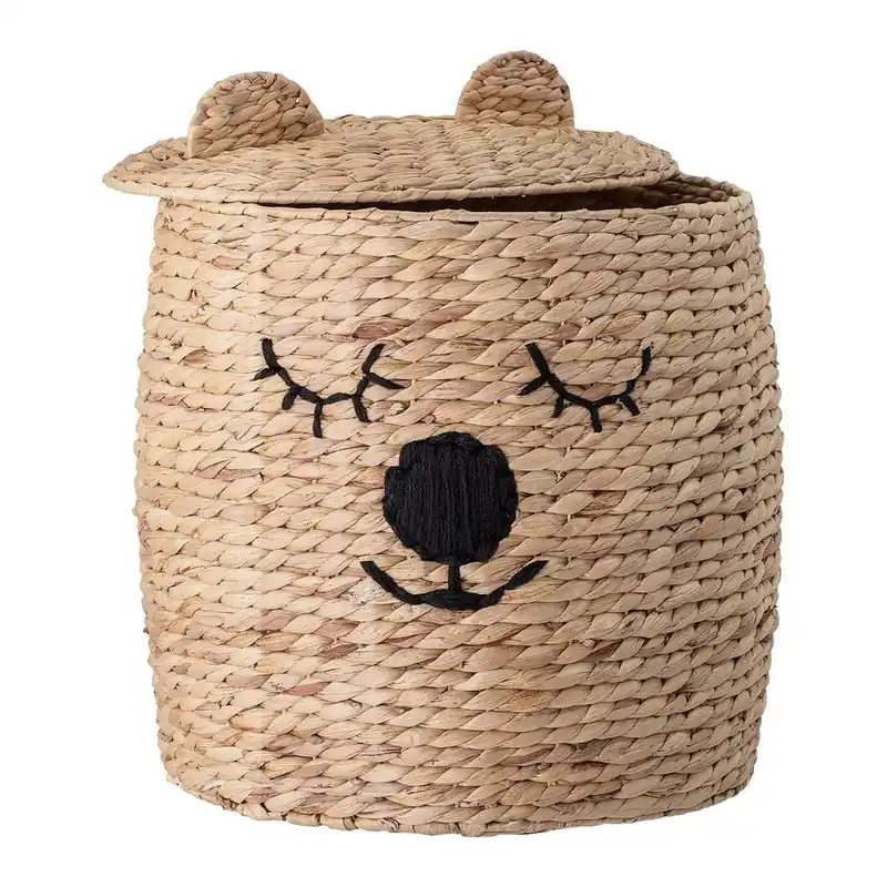 Dziecięcy kosz do przechowywania z hiacyntu wodnego z pokrywką Bloomingville Mini, ⌀ 42 cm Bonami Ekspresowa dostawa