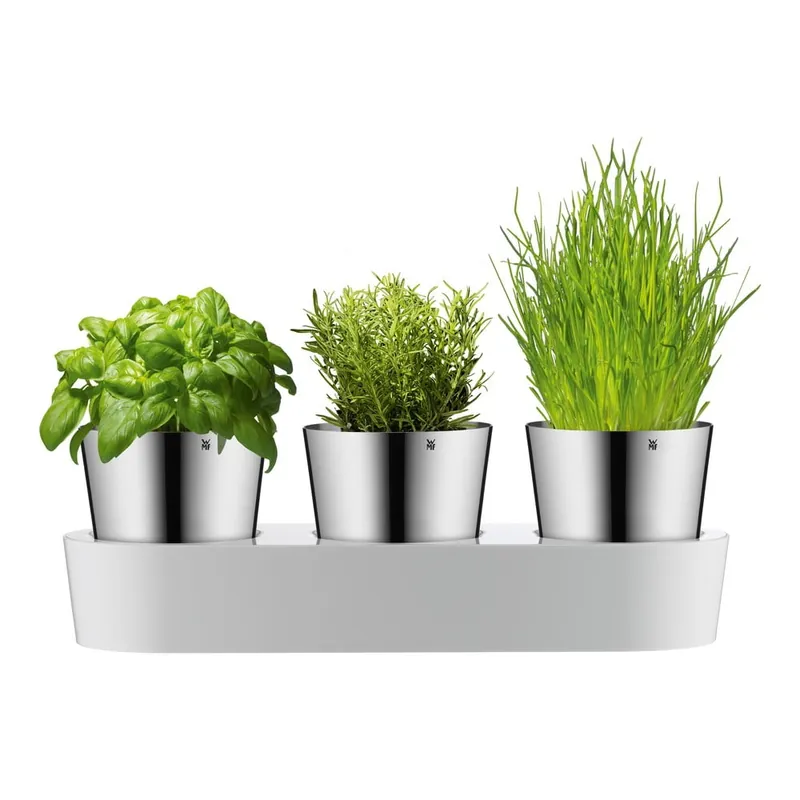 Wyjątkowa oferta Zestaw 3 nierdzewnych doniczek do ziół WMF Gourmet Bonami