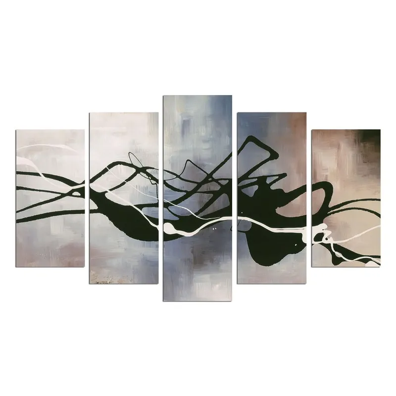Obraz wieloczęściowy Black Lines, 110x60 cm Bonami Wybór klientów
