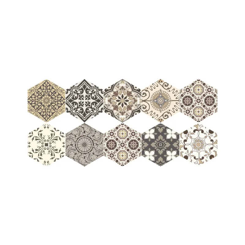 Do wyczerpania zapasów Zestaw 10 naklejek na podłogę Ambiance Floor Stickers Hexagons Luiza, 40x90 cm Bonami